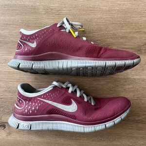 Nike LiveStrong Freerun Burgundy and Light Gray Running Shoes